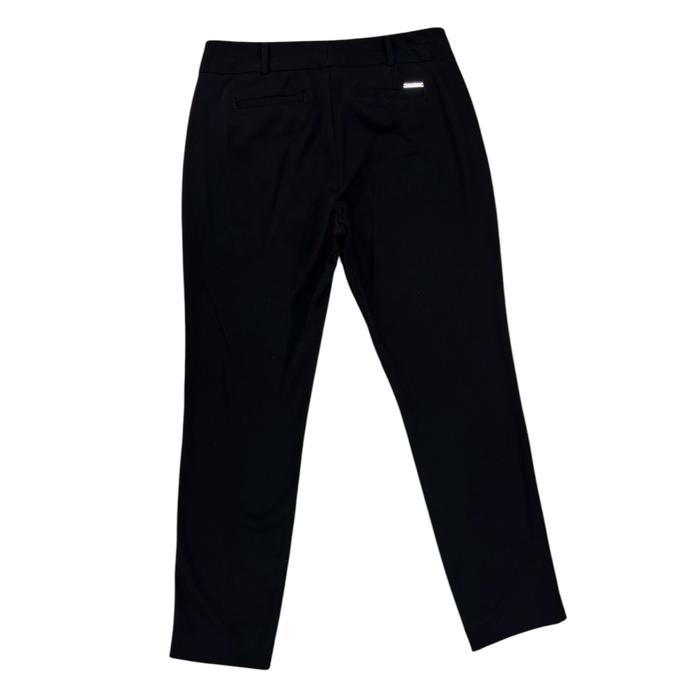 Michael Kors Tapered Dress Pants 8 Black Stretch Workwear Quiet Luxury Designer - Picture 5 of 11
